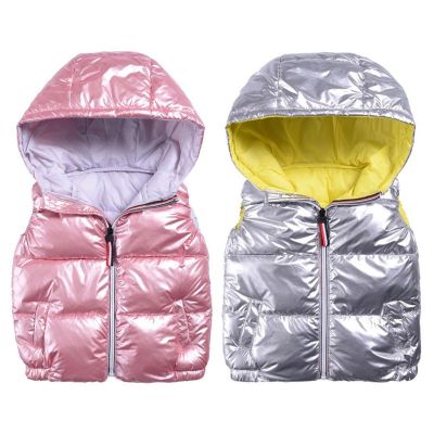 （Good baby store） Child Waistcoat Children Outerwear Winter Coats Kids Clothes Warm Hooded Cotton Baby Boys Girls Vest For Age 3 10 Years Old