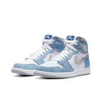 รองเท้าผ้าใบผู้ชาย Air Jordan1 สูง og "ไฮเปอร์รอยัล" มิ้นต์รองเท้าบาสเก็ตบอลย้อนยุคสูงทนต่อการสึกหรอสไตล์เดียวกันสีขาวและสีน้ำเงิน