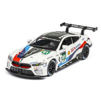 1:32 BMW M8 M4 GTE Le Mans ล้อแม็กรถแข่งรุ่น D Iecasts โลหะจำลองยานพาหนะรถของเล่นรุ่นเก็บเด็กของเล่นของขวัญ