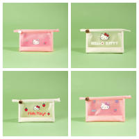 Sanrio H Ello K Itty กระเป๋าดินสอโปร่งแสง F Rosting กระเป๋าเครื่องสำอางการจัดเก็บกรณีดินสออุปกรณ์การเรียนเครื่องเขียนเด็กสาวของขวัญ