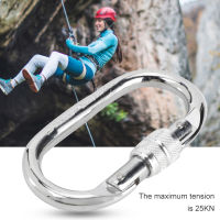 【Clearance Sale】ล็อคความปลอดภัยหัวเข็มขัดรูปตัว O อุปกรณ์กู้ภัย Carabiner ปีนหน้าผากลางแจ้ง Silver