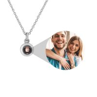 ♞✙ Custom Picture Projection Bracelet Personalized Photo Bracelet Necklace Keychain Memorial Birthday Jewelry Gift For Women Men