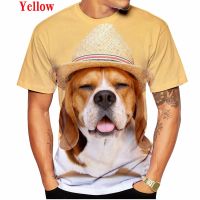 2023 newNovelty Fashion MenWomen 3D Printing T-shirt Animal Dog Beagle Casual Short-sleeved Street T-shirt Top