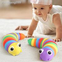 Funny Fidget Slugs Articulated Sensory Slug Toy Realistic Worm Caterpillar Fidget Toys for Kids Adults ADHD Autism Stress Relief