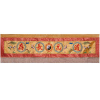 Tapestry Banner Taoist Temple สีแนวนอน Eyebrow Jacquard Embroidery Pine Crane Bagua Taiji Lintel Curtain,ลัทธิเต๋าธรรมชาติ