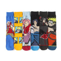 20216Pair Cartoon Socks Sasuke Kakashi Akatsuki Minato Itachi Printed Casual Socks Anime Cosplay Accessories Kawaii Cotton Socks