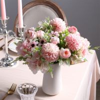 【hot】 Bouquet De Peônia Artificial falsificadas para Decor Jardim Fontes Do Casamento Plantas ar livre Acessórios