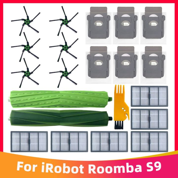 สำหรับ-irobot-roomba-s9-9150-s9-บวก9550เครื่องดูดฝุ่นหุ่นยนต์ตัวกรอง-hepa-แปรงด้านข้างหลักถุงหูรูดอะไหล่เสริม