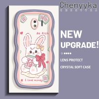 Chenyyka เคสสำหรับ Samsung Galaxy J2 Pro 2018 J2 เคสการ์ตูนน่ารักสีชมพูสีสันสดใสลายกระต่ายน่ารักขอบกันกระแทกแบบใสนุ่มเคสมือถือใสลายกล้องถ่ายรูปสร้างสรรค์เรียบง่ายฝาครอบป้องกันซิลิโคน