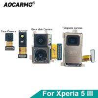 Aocarmo สําหรับ Sony Xperia 5 III / X5iii 5G Mark3 XQ-BQ72 ด้านหน้าใบหน้าเซลฟี่กลับอัลตร้าไวด์หลักเทเลโฟโต้ซูมกล้อง Flex Cable