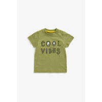 เสื้อยืดเด็กผู้ชาย Mothercare khaki cool vibes t-shirt ZC444