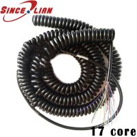 Shielded Spring Wire 17core Encoder Wire Machine Electronic Handwheel Wire 5m/8m Pure copper Cable Wires Leads Adapters