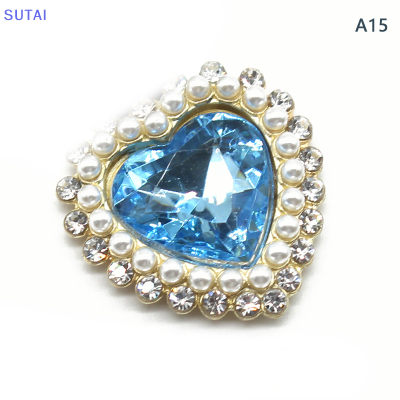 💖【Lowest price】SUTAI เครื่องประดับอะคริลิคประดับพลอยเทียมรูปหัวใจลูกพีชสำหรับเครื่องประดับศีรษะกล่องของขวัญเสื้อผ้าอุปกรณ์ตกแต่งหัวเข็มขัดแบบทำมือ