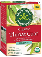 Tea for you : Traditional ​Medicinals​ ? Throat Coat? Organic tea 16 Wrapped Tea Bags