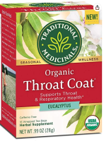 Traditional ​Medicinals​ ? Throat Coat? Organic tea 16 Wrapped Tea Bags