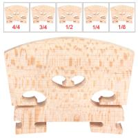 สะพานไวโอลินอะคูสติกปกติทำจากไม้เมเปิลทำจาก1/8 &amp; 1/4 &amp; 1/2 &amp; 3/4 &amp; 4/4มีให้เลือกหลายขนาดและทนทานสะพานไวโอลิน