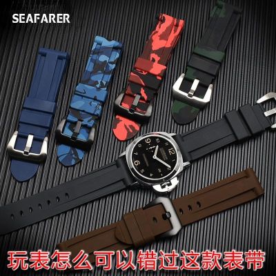 ☈ สายนาฬิกาซิลิโคนกันน้ำชายแทน Panerai Huawei Watch GT สายนาฬิกายาง 22 24 26 มม. สายนาฬิกา