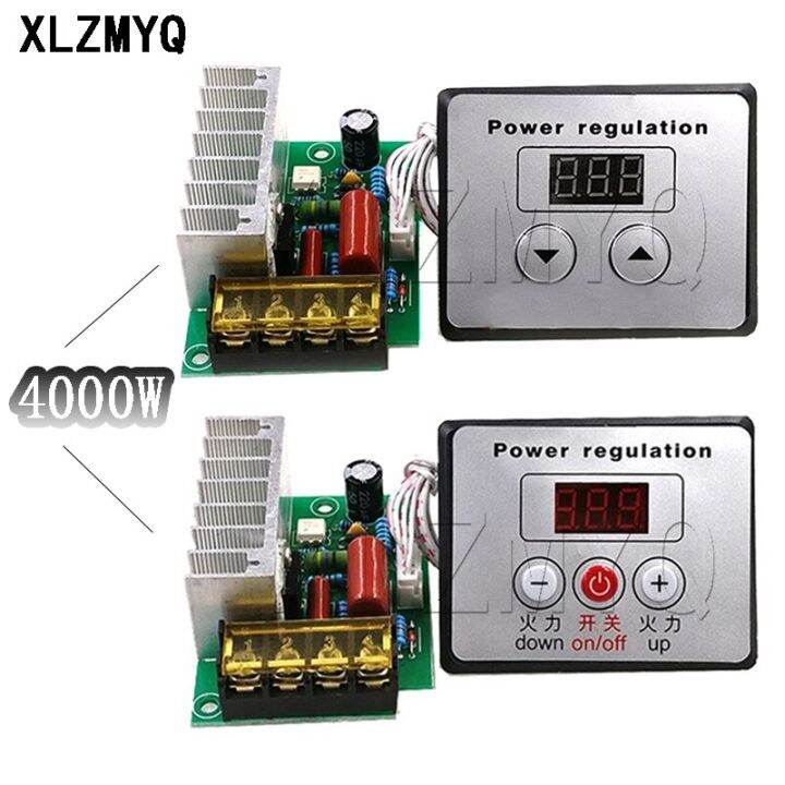 Regulator AC 220V SCR 4000W Dimmer Electric Motor Speed Temperature Controller + Digital Meters
