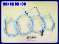 HONDA CB 100 CABLE SET - BRAKE &amp; CLUTCH &amp; THROTTLE and SPEEDOMETER CABLE #ชุดสายเซ็ต สายเบรก สายคลัทช์ สายคันเร่ง สายไมล์