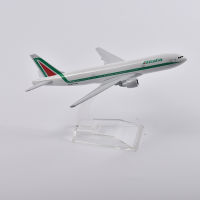 JASON TUTU 16cm Alitalia Boeing 777 Plane Model Aircraft Diecast Metal 1400 Scale Airplane Model Gift Collection