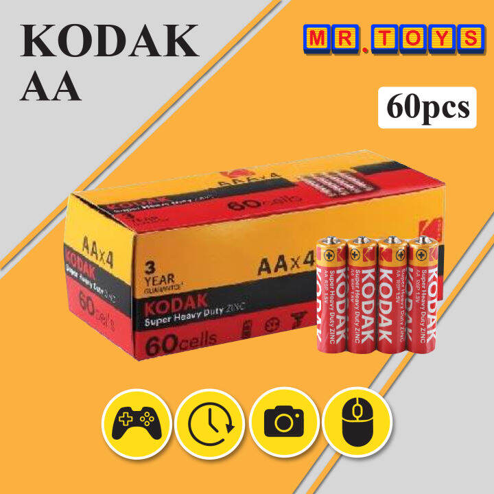 KODAK Super Heavy Duty Battery Carbon Zinc R6P 1.5V AA | Lazada