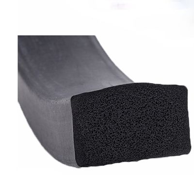 卍 5meter EPDM Foamed Rubber Square Type Sealing Strip Sound Proofing Dustproof Black Foamed Rectangle Seal Strip