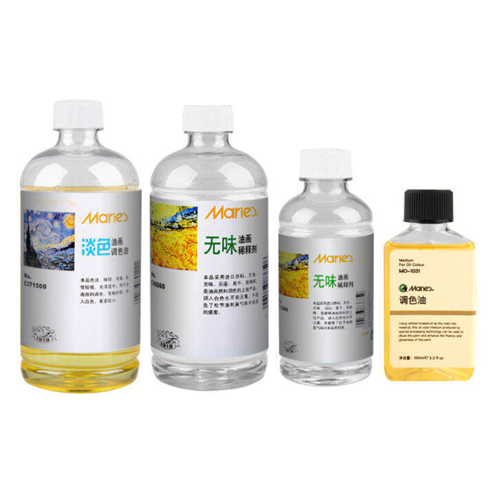 500ml Odorless Turpentine Thinner Oil Paint Blending Liquid Brush