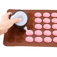 Silicone Macaroon Pastry Oven Chocolate Mould Mat 30-Cavity DIY Cake Mold Baking Mat Useful Tools Cake Tools Bakeware Traps  Drains