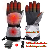 5000mAh Heating Gloves For Motorcycle Bicycle Heated Golves Rechargeable Battery Powered Hand Warmer Electric Skiing Gloves