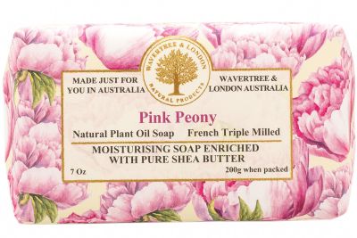 Wavertree &amp; London Luxury Soap - Pink Peony สบู่ออร์แกนิค (ดอกโบตั๋นสีชมพู) (200g)