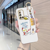 เคสเคสโทรศัพท์สำหรับ OPPO A59 OPPO F1S VIVO V19 (มีสายรัดข้อมือ) นุ่มขอบสี่เหลี่ยมเคสการ์ตูนชุบเคสโทรศัพท์สุดหรูชุบเคสโทรศัพท์นิ่ม