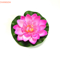 ?【Lowest price】CHANGDA เทียมน้ำลอยลิลลี่ EVA Lotus Flower Pond Decor 10cm เทียมโลตัส