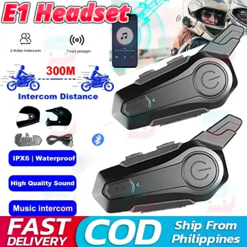 1/2Pcs E1 Bluetooth Motorcycle Helmet Intercom Headset intercomunicador Moto  Interphone Wireless Handsfree Call For 2 Rider - AliExpress