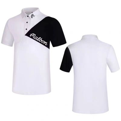 New golf clothing mens short-sleeved summer sports and leisure all-match lapel elastic quick-drying Polo shirt jersey golf