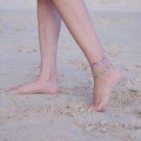 ✶พร้อมส่งจากไทย สร้อยข้อเท้า สร้อยข้อเท้าลูกปัด กำไลข้อเท้า anklet ไอเทมไปทะเล❣