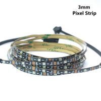 WS2812B Narrow 3mm Led Strip Light Not Waterproof 60ledsm WS2812 2020 RGB Individually Addressable Pixel Stripe 0.5M 1M 2M DC5V