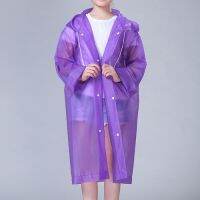 Lightweight Transparent One-piece Childrens Raincoat Outdoor Student Travel Mountaineering Waterproof Solid Color coat Cape