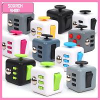 SQXRCH SHOP สำนักงาน บรรเทาความวิตกกังวล Magic Cube ออทิสติก Fidget Cube ลูกเต๋าบีบอัด ของเล่นต่อต้านความเครียด