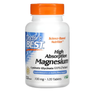 [Exp2024] Doctors Best, High Absorption Magnesium, 100 mg, 120 Tablets