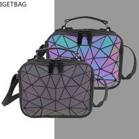 ผู้หญิงเลเซอร์เรืองแสงHolographicกระเป๋าถือCrossbodyกระเป๋าสำหรับสุภาพสตรี2020กระเป๋าสะพายเรขาคณิตลายสก๊อตโฮโลแกรมกระเป๋าสแควร์ขนาดเล็ก