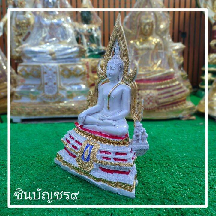 ศูนย์รวมศาสตร์-พระพุทธชินราช-สีขาวมุขลงยา-ฐานกว้าง-8-นิ้ว-สูง-12-นิ้ว-พระพุทธรูปงามยืนหนึ่งในไทย