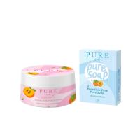 Pure Organic แถมฟรี สบู่ขัดขี้ไคล เพียว ครีมรักแร้เพียว สูตรใหม่ ออแกนิค สีชมพู อ่อนโยน ระงับกลิ่นตัว 50g.