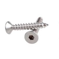 5-50pcs 304 Stainless Steel M3 M4 M5 M6 Flat Hex Countersunk Head Hexagonal Self Tapping Screw