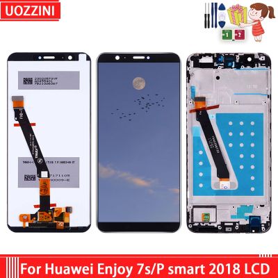 จอแอลซีดีเหมาะสำหรับ Huawei P สมาร์ท2018 FIG-LX1/LA1/LX2หน้าจอสำรองจอแสดงผล LCD แบบสัมผัสหน้าจอเหมาะสำหรับ Huawei P สมาร์ท/เพลิดเพลินกับจอแสดงผล7S