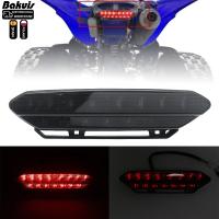 ไฟท้ายรถจักรยานยนต์สีดำ/ใสสำหรับ Yamaha YFZ450 LED YFZ 450 2006-2009 5TG-84710-21-00ไฟเบรก ATV