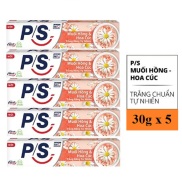 COMBO 5 HỘP Kem đánh răng PS Muối Hồng và Hoa Cúc 30g