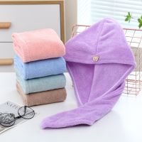 Quick-dry Microfiber Hair Towel Cap Hat Bath Hat Solid Towel Cap Super Absorption Turban Hair Dry Cap Women Hair Drying Hat Towels