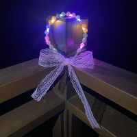 10Pcs Light Up Pearl Headbands สำหรับผู้หญิง Glow In The Dark LED อุปกรณ์เสริมผมงานแต่งงาน Holiday Party Halloween Christmas