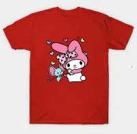 CNY Chineses Dragon ปีใหม่แดง Chothes การ์ตูน Sanrio (สวัสดีคิตตี้,MYMELODY,Keroppi,BADTZ-MARU,Kuromi,ไข่ขี้เกียจ) เสื้อยืดคอกลมผ้าฝ้ายกราฟิกสำหรับผู้ชาย/เสื้อ Gils Boys Distro Age Age 1 2 3 4 5 6 7 8 9ปีเสื้อยืด/เสื้อผ้าแม่ลูก