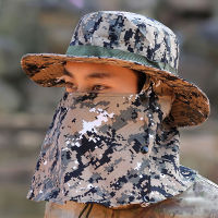 [hot]Hat mens summer sun hat fishing hat summer camouflage windproof sunscreen fisherman hat outdoor mountaineering